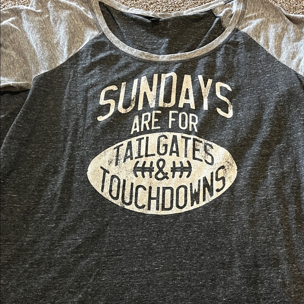 Torrid Gray and White Short Sleeve Tee